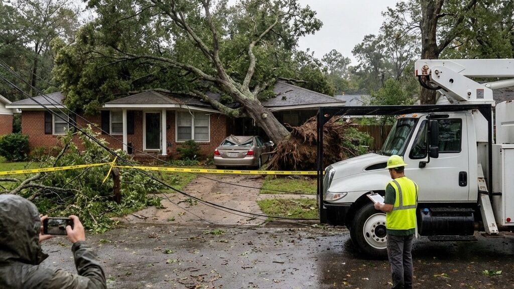 The Complete Guide: What to Do When a Tree Falls on Your Property in Charlotte It is a sound that triggers a primal instinct in every homeowner. Sometimes it happens amidst the howling winds of a summer thunderstorm or the icy grip of a winter freeze. Other times it happens on a perfectly calm afternoon as the result of unseen decay finally giving way to gravity. It starts with the sickening explosive crack of wood fibers snapping followed seconds later by a heavy and earth-shaking thud. In an instant, your property and your peace of mind have been compromised. When a tree falls on your property, the immediate aftermath is a blur of adrenaline and confusion. Once the dust settles, the questions begin to pile up just as fast as the debris. Is my house safe to sleep in? Who is responsible for this mess? Does my insurance cover a tree from my neighbor's yard? How do I even begin to clean this up? At Queen City Tree Service, we have walked thousands of Charlotte residents through the chaotic days following a fallen tree. We know that the physical removal of the wood is only one part of the solution. The other part is navigating the complex maze of insurance policies, liability laws, and safety protocols. This comprehensive guide is designed to be your roadmap. We will take you step by step through the process. From the first few minutes of safety assessment to the final steps of landscape restoration, we ensure you have the knowledge to protect your home and your wallet.